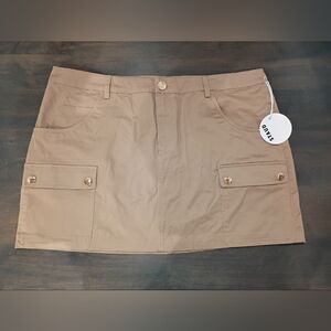 NWT Staud Tan Mini Skirt with Pockets